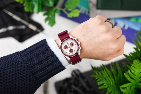omega x swatch leather strap